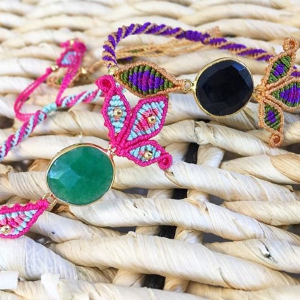 Beautiful handmade embroidered bracelets.